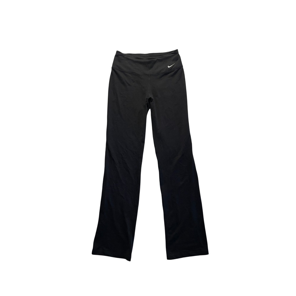 Black Bootcut Yoga Pants Activewear Trousers Cotton Blend Sz S Nike Dri-FIT
